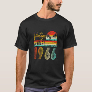 Happy 56th Birthday januari 1966 56 Years T-shirt