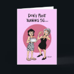Happy 56th Birthday Kaart<br><div class="desc">Happy 56th Birthday Greeting Card for a woman who is turning 56 years old</div>