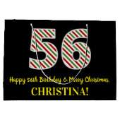 Happy 56th Birthday & Merry Kerstmis, aangepaste n Groot Cadeauzakje (Achterkant)