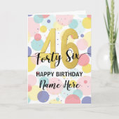 Happy 56th Birthday Pastel Rainbow Gold Woman Kaart (Voorkant)