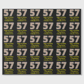 Happy 57th Birthday & Merry Kerstmis, aangepaste n Cadeaupapier (Vlak)