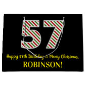 Happy 57th Birthday & Merry Kerstmis, aangepaste n Groot Cadeauzakje (Voorkant)