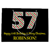 Happy 57th Birthday & Merry Kerstmis, aangepaste n Groot Cadeauzakje (Achterkant)