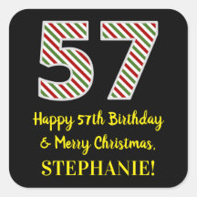 Happy 57th Birthday & Merry Kerstmis, aangepaste n