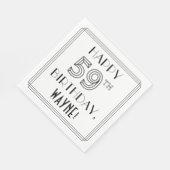 HAPPY 59TH BIRTHDAY; Art Deco Style; aangepaste na Servet (Hoek)