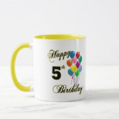 Happy 5th Birthday Coffee Mugs and Cups Mok (Links)