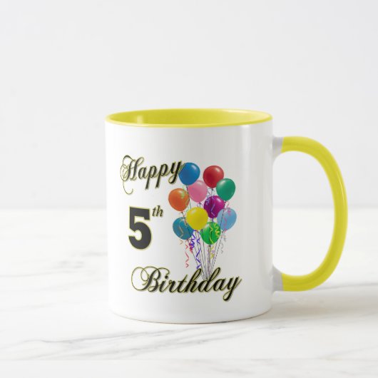 Happy 5th Birthday Coffee Mugs and Cups Mok (Rechts)