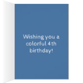 Happy 5th Birthday Colored Balloons in een blauwe  (Binnen (Rechts))