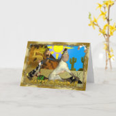 Happy 5th Birthday Cowboy kaart (Gele Bloem)