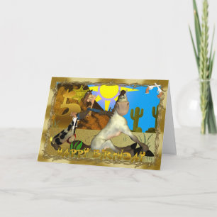 Happy 5th Birthday Cowboy kaart