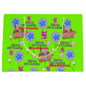 Happy 5th Birthday Gift Bag #5 Green Groot Cadeauzakje (Voorkant)