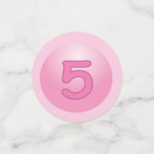 Happy 5th Birthday Girl Confetti (Kleine voorkant)