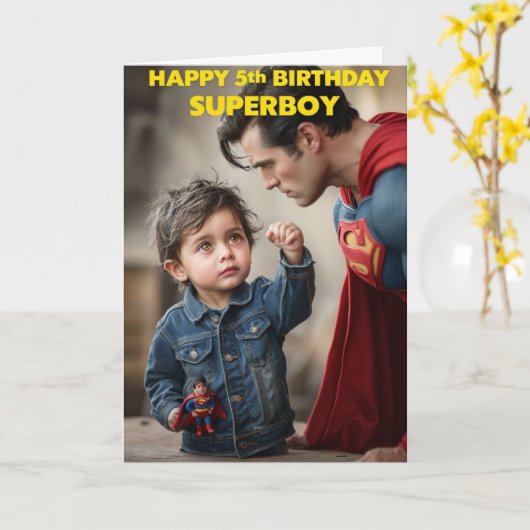 Happy 5th Birthday Kaart (Gele Bloem)