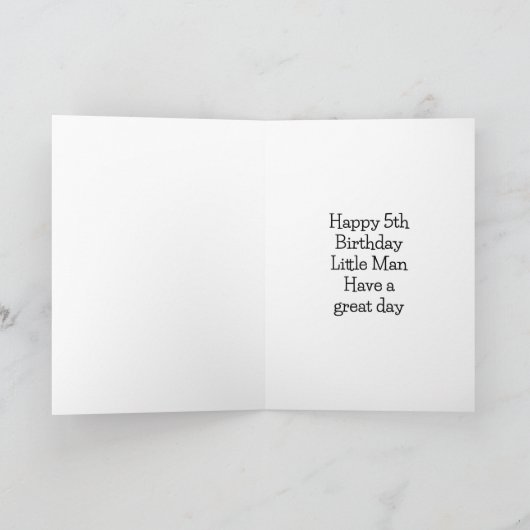 Happy 5th Birthday-kaart (Binnen)