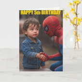 Happy 5th Birthday Kaart (Gele Bloem)