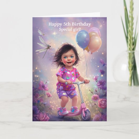 Happy 5th Birthday Kaart (Voorkant)