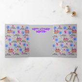 Happy 5th Birthday Kaart, #5 Drieluik Kaart (Binnen)