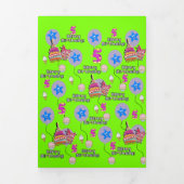 Happy 5th Birthday Kaart, #5 Green Drieluik Kaart (Cover)