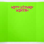 Happy 5th Birthday Kaart, #5 Green Drieluik Kaart (Binnenkant midden)