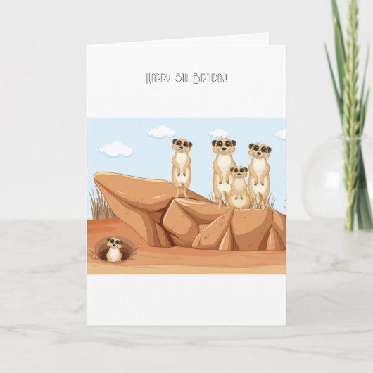 Happy 5th Birthday-kaart Feestdagen Kaart (Voorkant)