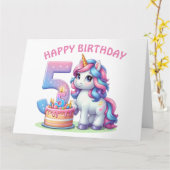 Happy 5th Birthday-kaart Kaart (Gele Bloem)