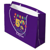 Happy 5th Birthday Large Gift Bag Groot Cadeauzakje (Achterkant Gekanteld)