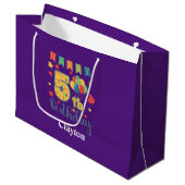 Happy 5th Birthday Large Gift Bag Groot Cadeauzakje (Voorkant Gekanteld)
