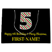 Happy 5th Birthday & Merry Kerstmis, aangepaste na Groot Cadeauzakje (Voorkant)