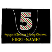 Happy 5th Birthday & Merry Kerstmis, aangepaste na Groot Cadeauzakje (Achterkant)