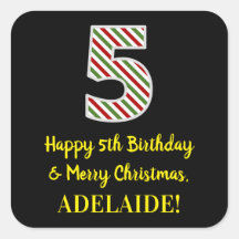 Happy 5th Birthday & Merry Kerstmis, aangepaste na
