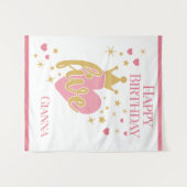 Happy 5th Birthday Personalized Wandkleed (Voorkant (horizontaal))