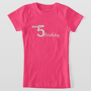 Happy 5th Birthday Pink T-Shirt