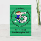Happy 5th Birthday Round Soccer Goal Card Kaart (Voorkant)