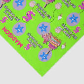 Happy 5th Birthday Tissue Paper #5 Green Tissuepapier (Detail)