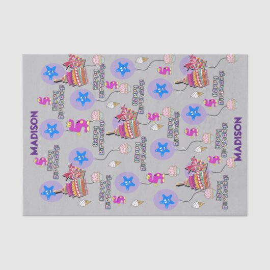 Happy 5th Birthday Tissue Paper #5 Tissuepapier (Voorkant)