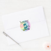 Happy 5th Birthday Vierkante Sticker (Envelop)