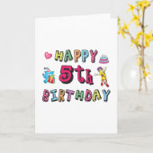 Happy 5th Birthday - wensen van 5 jaar oud Kaart (Gele Bloem)