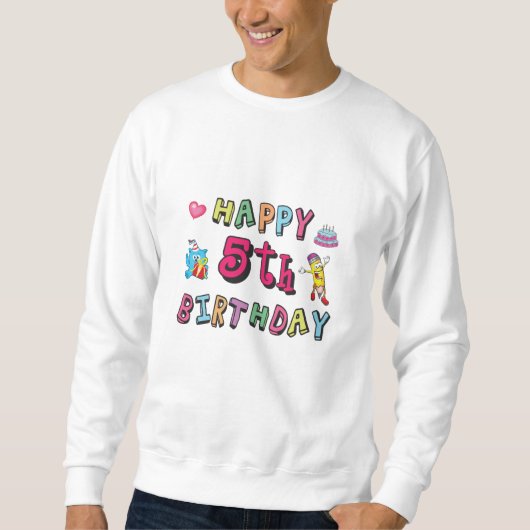 Happy 5th Birthday - wensen van 5 jaar oud Trui (Voorkant)