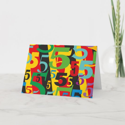 Happy 5th Jubileum, 55th Birthday, #5 Pattern Kaart (Voorkant)