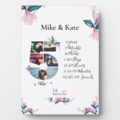 Happy 5th Jubileum, aangepaste fotocollage, graaf Fotoplaat (voorkant)