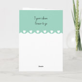 Happy 5th Jubileum bloemen groen Kaart (Achterkant)