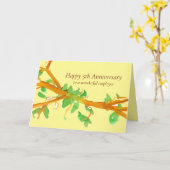 Happy 5th Jubileum Employee Business Kaart (Gele Bloem)