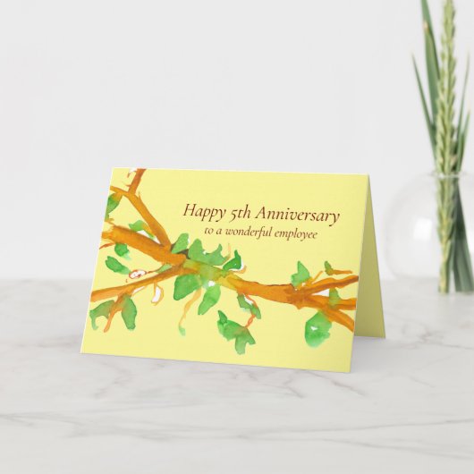 Happy 5th Jubileum Employee Business Kaart (Voorkant)