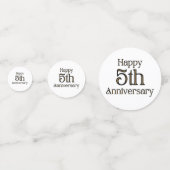 Happy 5th Jubileum Table Confetti (Voorkanten)