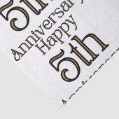 Happy 5th Jubileum Tissuepapier (Detail)