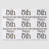 Happy 5th Jubileum Tissuepapier (Voorkant)