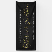 Happy 5th Weddenschap Jubileum Gold Custom Banner (Verticaal)