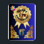 Happy 5th Wedding Jubileum Magneet<br><div class="desc">Vier vijf jaar van liefde,  groei en gekoesterde herinneringen. Op naar een reis vol geluk en nog veel meer mooie momenten."</div>