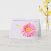 Happy 5th Wedding Jubileum Pink Daisy Kaart (Gele Bloem)