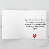 Happy 5th Wedding Jubileum Sinaasappel Flowers Bir Kaart (Binnen)